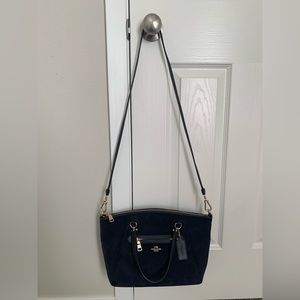 Coach Prairie Navy Blue Satchel Bag with removable straps authentic